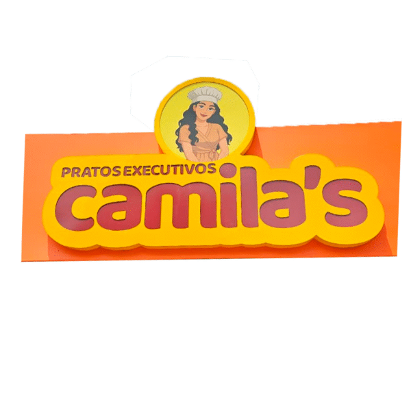 Fachada em acm + acrílico - com iluminação