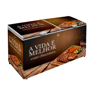 🔥 🛒 Envelopamento de freezer + adesivo brilho/fosco