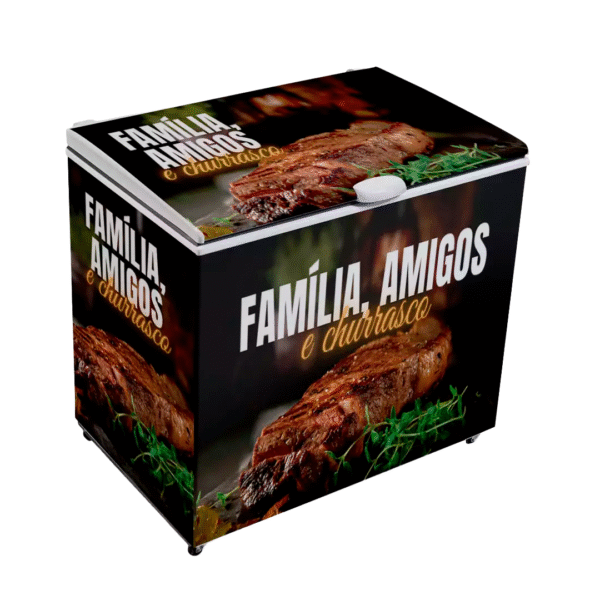 Envelopamento de freezer, adesivo brilho ou fosco.