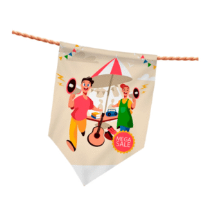 🛒 Bandeirolas couchê 250g chanfrada