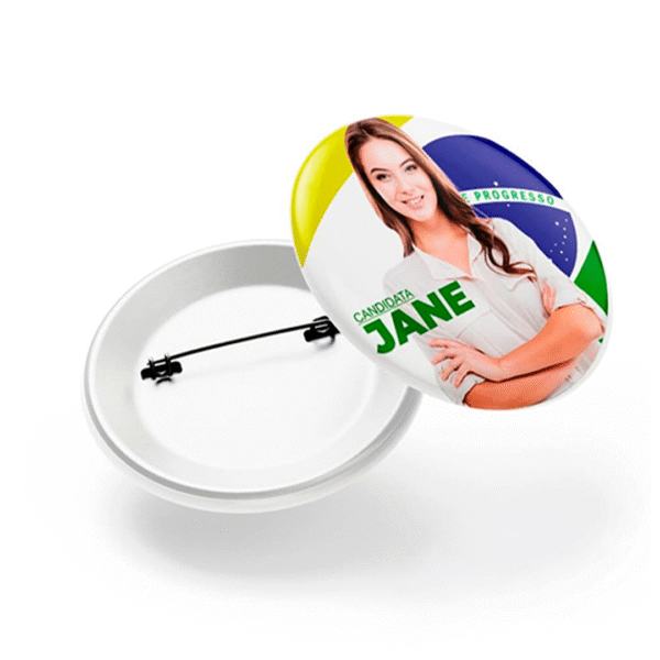 Bottons e pins personalizados com alfinete
