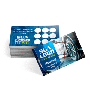 🔥 📢 🛒 Cartões de visita em papel couchê 300 g.