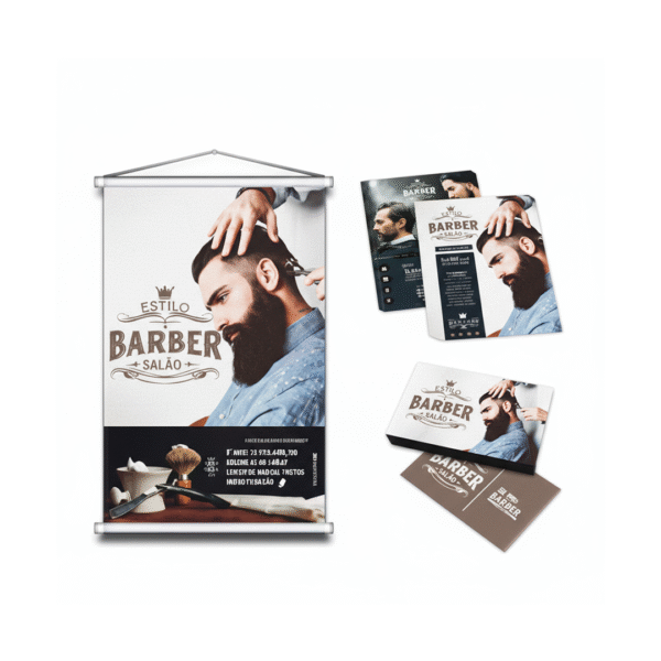 Combo Empresarial Banner + Panfletos + Cartões de Visita