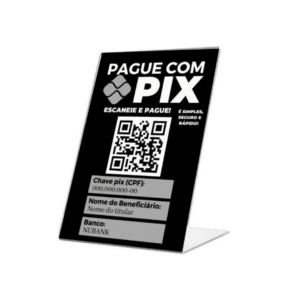🔥 🛒 Placa QR Code Adesivada PVC 2mm