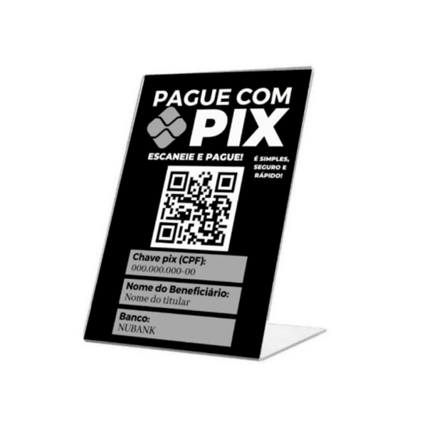 Placa QR Code Adesivada PVC 2mm